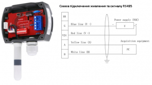 ДТВ-03-485Д датчик вологості та температури накладного типу